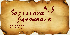 Vojislava Jaranović vizit kartica
